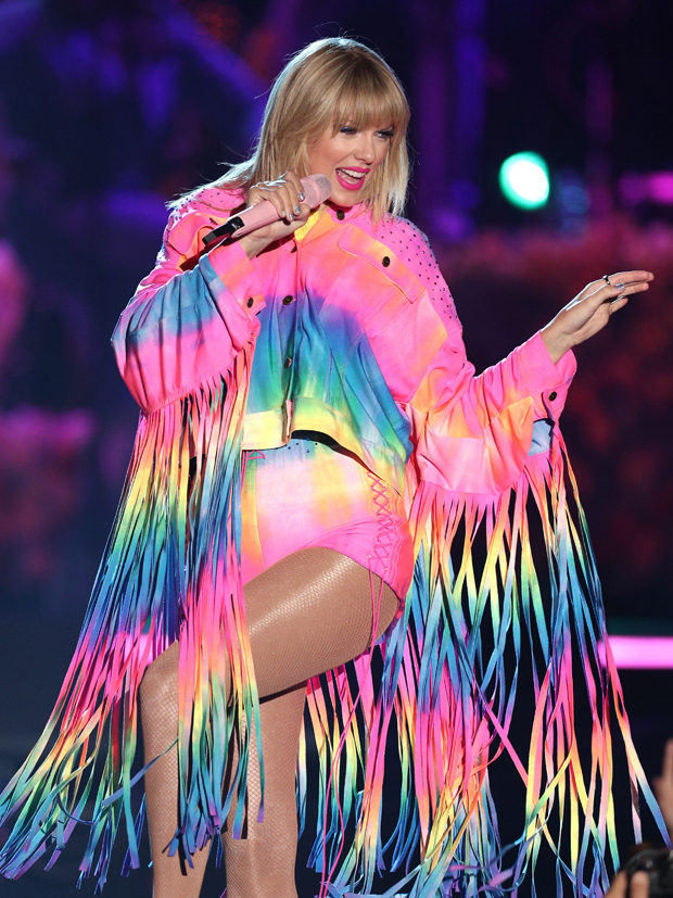 My princess still shines in a colorful rainbow outfit at iHeartRadio’s Wango Tango