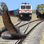 Jungle’s Fury: una pitón Anaconda enojada bloquea un tren muerto en las vías, dejando a los espectadores asombrados( video)